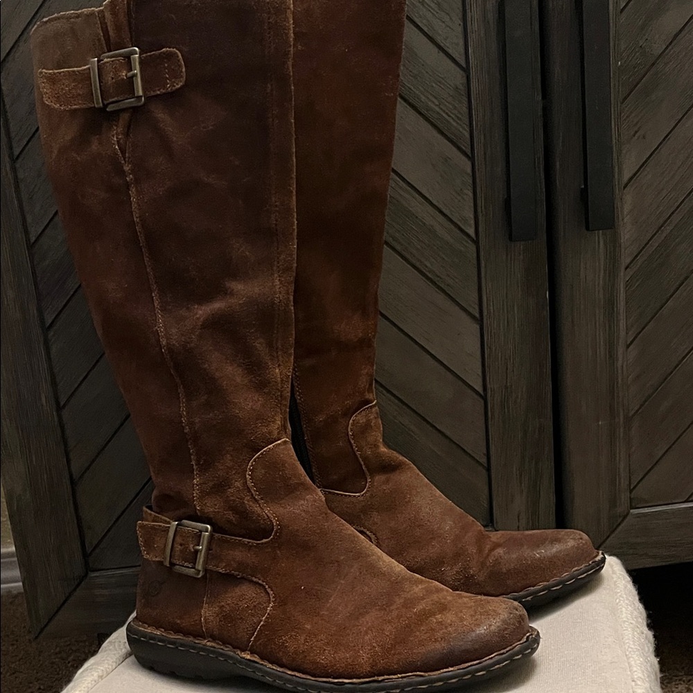 Born Brown Suede Tall Boots